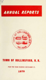 Annual report of the Town of Rollinsford, New Hampshire_cover