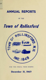 Annual report of the Town of Rollinsford, New Hampshire_cover