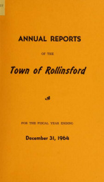 Annual report of the Town of Rollinsford, New Hampshire_cover