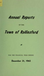 Annual report of the Town of Rollinsford, New Hampshire_cover