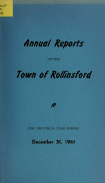 Annual report of the Town of Rollinsford, New Hampshire_cover