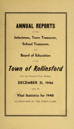 Annual report of the Town of Rollinsford, New Hampshire_cover