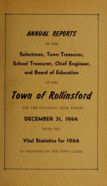 Annual report of the Town of Rollinsford, New Hampshire_cover