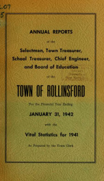 Annual report of the Town of Rollinsford, New Hampshire_cover