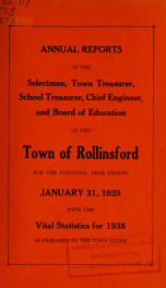 Annual report of the Town of Rollinsford, New Hampshire_cover