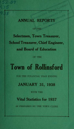 Annual report of the Town of Rollinsford, New Hampshire_cover