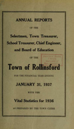 Annual report of the Town of Rollinsford, New Hampshire_cover