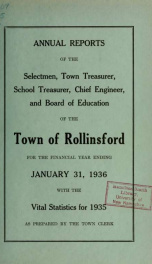 Annual report of the Town of Rollinsford, New Hampshire_cover