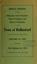 Annual report of the Town of Rollinsford, New Hampshire_cover