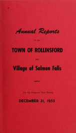 Annual report of the Town of Rollinsford, New Hampshire_cover