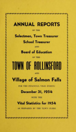 Annual report of the Town of Rollinsford, New Hampshire_cover