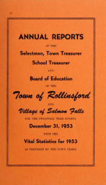 Annual report of the Town of Rollinsford, New Hampshire_cover