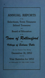 Annual report of the Town of Rollinsford, New Hampshire_cover