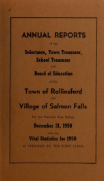 Annual report of the Town of Rollinsford, New Hampshire_cover