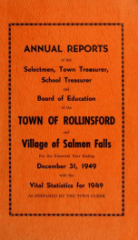 Annual report of the Town of Rollinsford, New Hampshire_cover