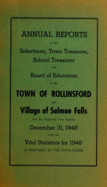 Annual report of the Town of Rollinsford, New Hampshire_cover