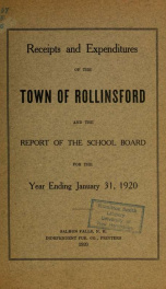 Annual report of the Town of Rollinsford, New Hampshire_cover