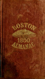 The Boston almanac : for the year 1850_cover