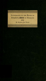 Intolerance in the reign of Elizabeth, Queen of England_cover