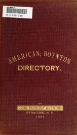 American, Boynton directory [electronic resource] : containing the address of all known Boyntons, Boyingtons and Byingtons in the United States and British dominions_cover