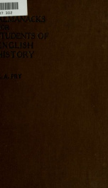 Almanacks for students of English history, being a set of 35 almanacks arranged for every day upon which Easter can fall_cover