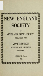 Constitution, officers and members, 1902-1906 2_cover