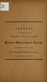 An address to the members of the New England historic-genealogical society 1_cover