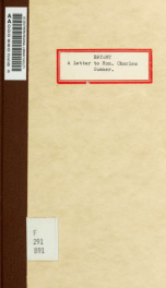 A letter to Hon. Charles Sumner, of the United States Senate, exposing the Bullock-Blodgett ring in their atempt to defeat the Bingham amendment_cover