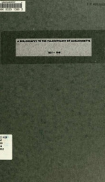 A bibliography to the paleontology of Massachusetts, 1821-1849,_cover