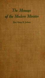 The message of the modern minister_cover