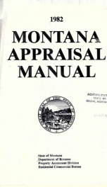 Montana appraisal manual 1982_cover