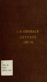 Quartermaster General's report, state of West Virginia 1863/1866_cover