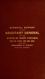 Biennial report of the Adjutant General of the State of West Virginia for the years... 1891/1892_cover