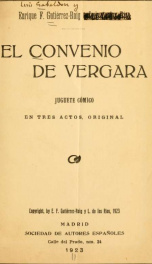 El convenio de Vergara : juguete cómico en tres actos_cover