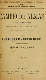 Cambio de almas : fantasía cómico-lírica en un acto y cuatro cuadros, en verso_cover