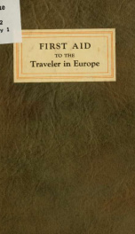 First aid to the traveler in Europe_cover