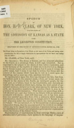 Speech of Hon. H. F. Clark, of New York_cover