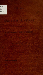 Studies in English history_cover