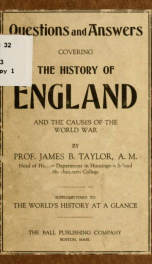 Questions and answers covering the history of England and the causes of the world war_cover