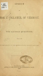 Speech of Hon. J. Collamer, of Vermont on the Kansas question_cover