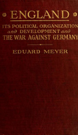 England; its political organization and development and the war against Germany_cover