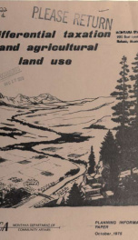 Differential taxation and agricultural land use 1975_cover