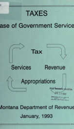 Taxes : base of government services 1993_cover