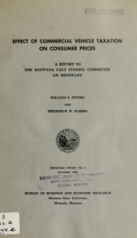 Effect of commercial vehicle taxation on consumer prices 1956_cover