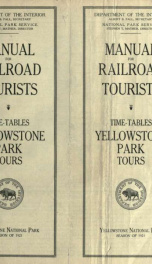 Manual for Railroad Tourists. Timetables, Yellowstone park tours.._cover