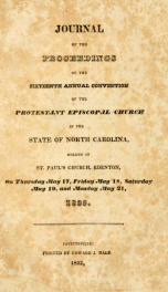 Journal of the proceedings of the annual convention of the Protestant Episcopal Church in the state of North-Carolina [serial] 16th(1832)_cover