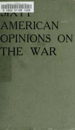 Sixty American opinions on the war_cover