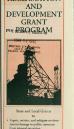 Montana reclamation and development grant program 1992?_cover