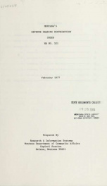 Montana's revenue sharing distribution under HB no. 521 1977_cover
