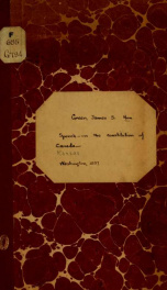 Speech of Hon. J.S. Green, of Missouri, on the constitution of Kansas ; delivered in the Senate of the United States, December 16, 1857_cover